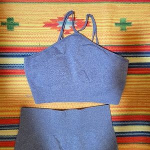 Blue periwinkle fitness set